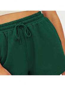 Shorts Athletic Workout Sweat Shorts Women Casual Summer Athletic Shorts Drawstring Comfy Shorts High Waist Running Shorts Spandex Shorts - 綠色 - 查看 5