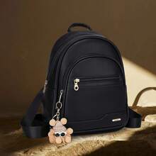 Mini Backpack Purse For Women With Doll Charm,Large Capacity, Triple Zipper, PU Leather, Suitable For Back To School, Travel,Camping,Holiday, Work Bag, Gift For Mom And Girlfriend - 彩色 - 查看 5