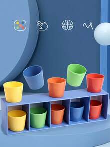 1 Set Party Cup Game, Cup Sorting Challenge, Fun 2-Player Blind Guessing Game, Memory & Logic Training, Colorful Shade Recognition, Funny Color Guessing, Correction & Identification Matching Game, Suitable For Halloween, Christmas, Thanksgiving Gatherings, Parties, Birthday & Holiday Gifts