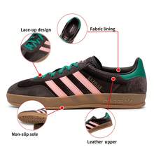 深棕色/亮光粉/草坪綠