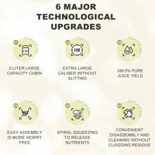 SOKANY 4000W 多功能离心式榨汁机。配备 3 英寸宽进料槽。800W 功率，两档速度设置，304 不锈钢材质。适用于家庭和餐厅榨汁，可分离各种水果和蔬菜的果渣。厨房必备电器。 - 英規插(220-240V) - 查看 2