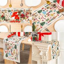 Christmas Nutcracker Table Runner Dresser Scarf Table Decor Reusable Farmhouse Winter Xmas Kitchen Dining Table Runner Christmas Decorations