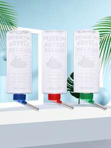 1pc/2pcs Random Color 1000ml Large Capacity Roller Ball Hanging Rabbit/Hamster/Guinea Pig Water Bottle Feeder - Multicolor - View 8