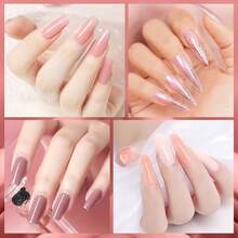 Morovan 6pcs Nail Polish Set, No Bake Quick Drying Durable Nail Polish, Suitable For Salon DIY, Purple Brown Magic Color Nail Polish Set, Durable Nail And Toenail Polish For Women And Young Girls. - 乾枯玫瑰色 - 查看 7