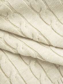 Elegant And Refined College - Style Color - Blocked Cable - Knit Cardigan Sweater