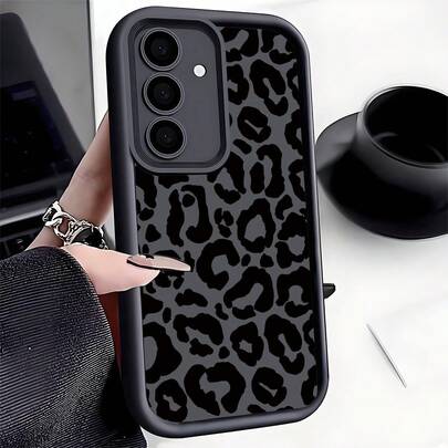 1pc Leopard Print Shockproof Protective Phone Case, Thick Anti-Slip Cover Compatible With IPhone, Compatible With Honor, Compatible With Redmi, Compatible With Galaxy S22, S21, S22, S23, S24, S25 Ultra, A55, A35