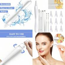 [JUN CAN]7 In 1 Ear Wax Removal Tool 2025 QGrips Ear Wax Removal Reusable And Washable Replacement Soft Silicone Tips For Cleaner Earwax Ear Wax Removal Kit Contains 7 Types Of Ear Cleaner Tools