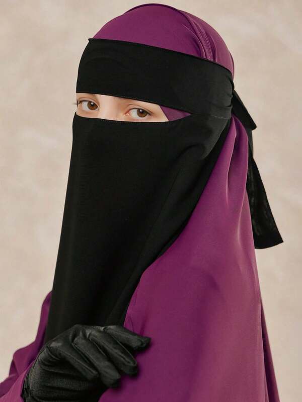 1pc Women's Windproof Dustproof Breathable Mesh Scarf Niqab, Towel Conservative Face Covering Mask, Casual Hijab, Fashionable & Suitable For Outdoor Use