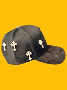 Gorra Barbas B Chrome 24k Hats Mod B Cruces Negro Unitalla - Negro - Ver 2
