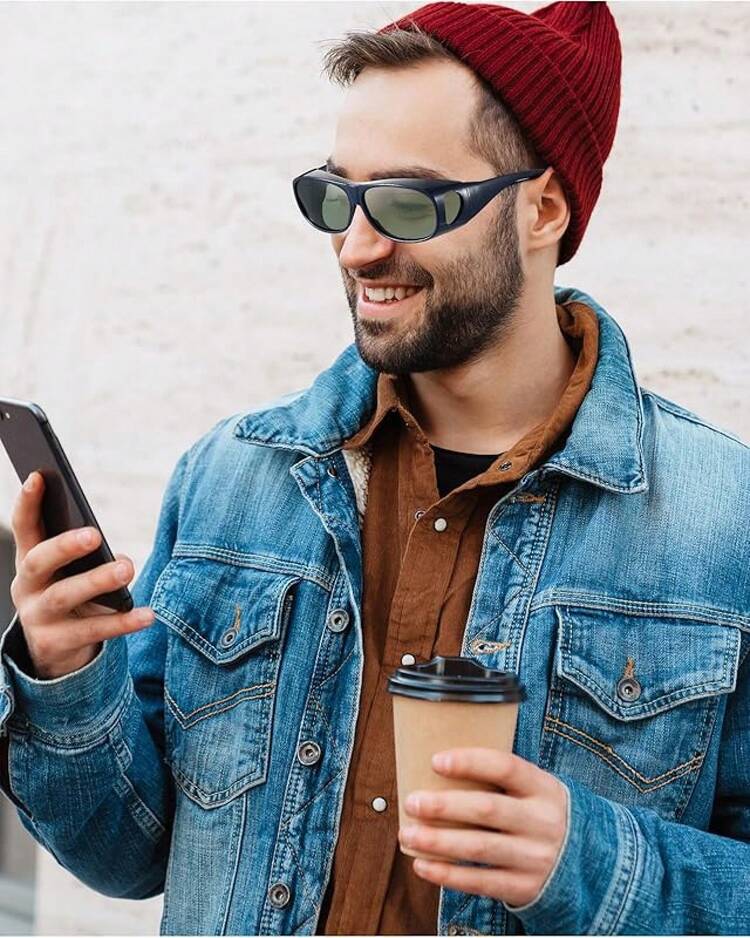 3Pcs Fit Over Sunglasses Men Women Polarized Lens Wrap Over Glasses Driving Sport Oversize Eyeglasses - Stylish Color - 查看 5