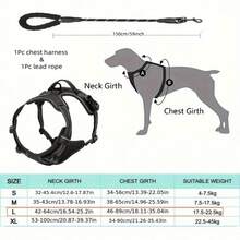Upgraded Pet Leash & Harness Set For Walking Dogs, Cat Chest Strap, Walking, Anti-Escape, Anti-Bite, Durable, Reflective, Breathable, Suitable For Small/Medium/Large Dogs