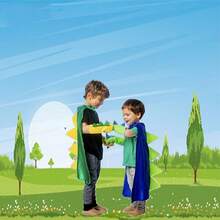 Dinosaur Themed Dress Up Costume Set For Boys & Girls, Includes Hooded Cape And Gloves, Photo Props And Party Favors (Details And Accessories Randomly Included) - Multicolor - View 6