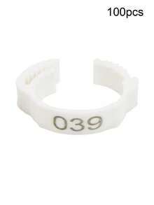 100pcs Red Blue Adjustable Chicken Foot Ring With Numbers 001-100 Reusable Identification Leg Bands Clip On Rings Tags For Poultry Chickens Ducks Gees - Multicolor - View 15