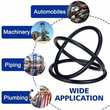 NEW407 Pieces SAE Universal ORing Kit Set Of 32 USA Standard Sizes BunaN 70A Rubber Seals O Rings For Faucet Professional Plumbing Automotive 7.3 - Black - View 3