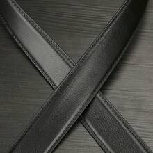 Men's Fashion Business Luxury Vintage Designer Brand Genuine Leather Belt High Quality Women Genuine Leather Dress Strap For Jeans - 黑色 - 查看 5
