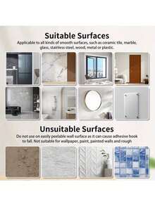 4pcs/2pcs Shower Curtain Rod Hooks, Expandable Rod Brackets, Adhesive No-Drill Window Curtain Rod Holders, Horizontal Rod Curtain Hanging Brackets, Clip Hooks Accessories Bathroom Decor