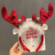 1件装圣诞发箍节日发饰发夹礼物驯鹿角头饰派对服装发饰家居装饰圣诞装饰房间装饰冬季圣诞装饰家居圣诞礼物圣诞装饰 - 彩色 - 查看 62