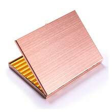 9-Slot Stainless Steel Cigarette Case, Creative Crush-Proof Moisture-Proof Cigarette Storage Box, Gift