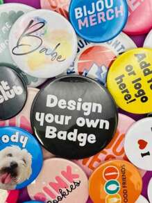 1 pieza/2 piezas/5 piezas/10 piezas Botones de insignia personalizados con foto y texto - Se pueden usar para banquetes, fiestas de cumpleaños, suministros de costura y tejido DIY, insignias para mochilas, insignias de ropa, emblemas universitarios, insignias conmemorativas de bodas, insignias de viaje del Día de San Valentín, insignias conmemorativas, insignias de graduación, fotos personalizables, logotipos, texto de imagen