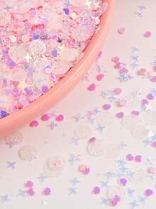 15/30/50g Four Cornered Star Love Colorful Sequin Decorative Paper Scraps, Suitable For Baby Parties, Baby Themed Parties, Baby Showers - Multicolor - View 4