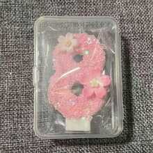 1pc Birthday Candle Numbers, 0-9 Numeric Candle, Romantic Party Favorite Digit Candle Cake Decor, Holiday Anniversary Party Cake Number Candle, Glitter Digit,Wedding