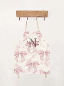 1pc Customizable Girly Style Apron, Durable Polyester Material, Cooking Apron, Stylish Apron, Size: 55x68cm