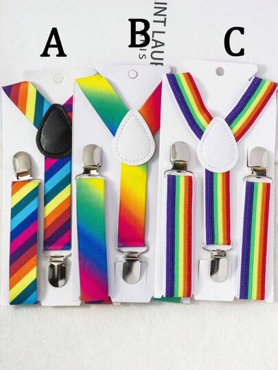 Dziecięcy pasek z klipsem 2,5 cm, seria Retro Stripe, uniwersalny pas do pończoch dla chłopców i dziewcząt, idealny na powrót do szkoły