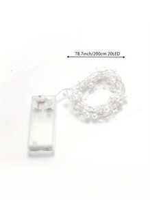 30pcs Pearl Shaped LED Lights | 1 String, 6.56ft/78.74in, Bedroom, Wedding, Christmas, Holiday Decor, Battery Powered (Batteries Not Included), Christmas Berry Garland Lights, Fireplace Decor, Acrylic Pearl Warm White LED Lights, Holiday Lighting, Battery Powered, Indoor Wreath, Suitable For Christmas Home Party Decoration (White) - Warm Color - View 7