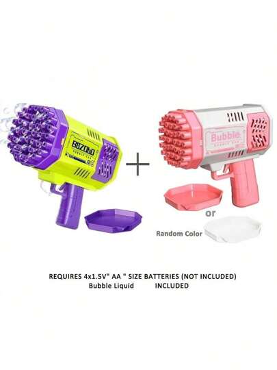 2Pcs Toys For 3-8 Year Old Boys Girls: 2 Pack Bubble Machine For Kids With Bubble Solution, Gifts For 3 4 5 6 7 8 Years Old Boy Birthday Toy For Kid Toddlers Ages 4-6 Outdoor Wedding Bubbles Wands