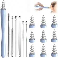 [JUN CAN]7 In 1 Ear Wax Removal 2025 QGrips Ear Wax Removal Tool Reusable And Washable Replacement Soft Silicone Tips For Cleaner Earwax Ear Wax Removal Kit Contains 7 Types Of Ear Cleaner Tools