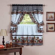 Kitchen Window Curtains - 91.4An X 144.8Al cm (1 Paneles) - View 7