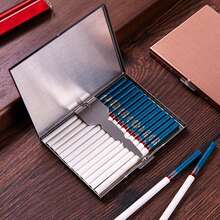 9-Slot Stainless Steel Cigarette Case, Creative Crush-Proof Moisture-Proof Cigarette Storage Box, Gift