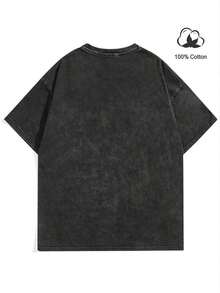 Camiseta Casual de Manga Corta con Estampado Gráfico y Cuello Redondo para Hombres, para Salir, Regalo para Novio