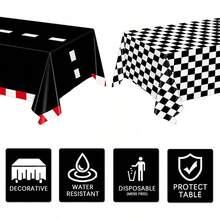 4-Pack Racing Car Tablecloths For Birthday Party Decorations, 54x108 Inch - Race Car - View 7