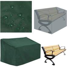 Copertura per panca da giardino, in tessuto Oxford, per panca da esterno con coulisse, impermeabile, antivento, resistente ai raggi UV, per mobili da giardino (verde)