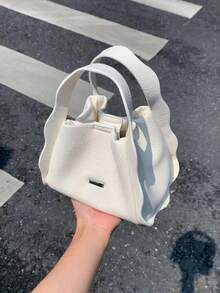 Túi xách nhỏ thời trang, Túi đeo vai vuông mini đa năng, Túi đeo chéo, Thích hợp để đi làm, mua sắm, du lịch, nghỉ dưỡng, tiệc tùng, làm quà tặng - trắng - Xem 3
