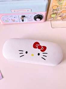 Sanrio 1pc Cute Cartoon Character Pattern Glasses Case, Crush Resistant Fashionable Eyeglasses Storage Case With Wear-Resistant Soft Lining, New And Simple Design, Convenient And Portable With Waterproof And Dustproof Function Suitable Various EyeGlasses Accessories For Women