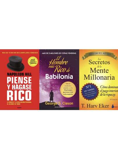 Libros Piense Hagase Rico + Secretos Mente + Hombre mas Rico de Babilonia