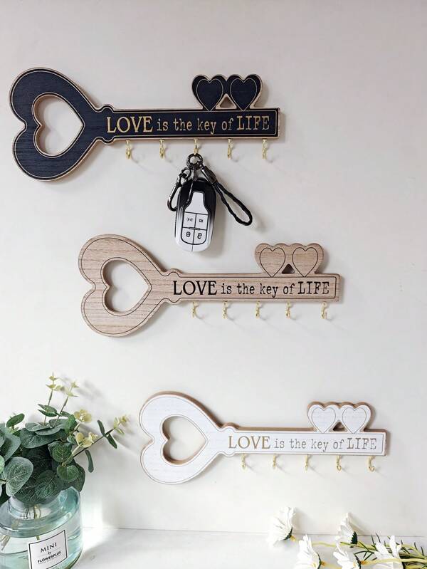 1 Stück schlüsselförmiger dekorativer Wandhaken, geeignet für Zimmer, Eingangsbereich, Haustür, Wohnzimmer Dekoration