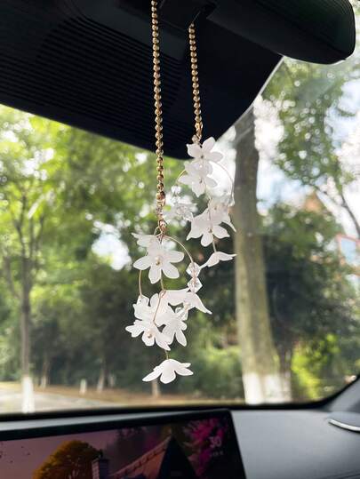 花卉汽车挂饰，后视镜吊坠，汽车内饰装饰配件，花卉挂饰，礼物