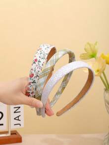 1/3pcs Glitter Headband, Sparkly Wide Hairband For Girl, Makeup Washing Fastening Hair Clip, Shiny Hair Accessories, Suitable For Daily, Casual, School Use - Multicolor - View 4