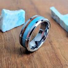 1 Piece Men's Fashion Tungsten Steel Ring, Birthday Party Gift, Men's Jewelry - 8 - Xem 2