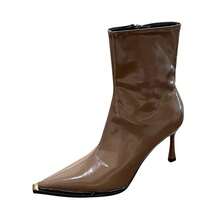 Women Pant Boots - 棕色單裡 - 查看 6