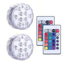 Floating Lights LED Multi Color Changing Water Float Drift Lamp For Fish Tank Pond Led Floating Lamp Swimming Pool Ball Pond Drift Waterproof Glow Show Disco Color Changing Light 16 Colors 10leds LED Submersible Light Remote RGB Swimming Pool