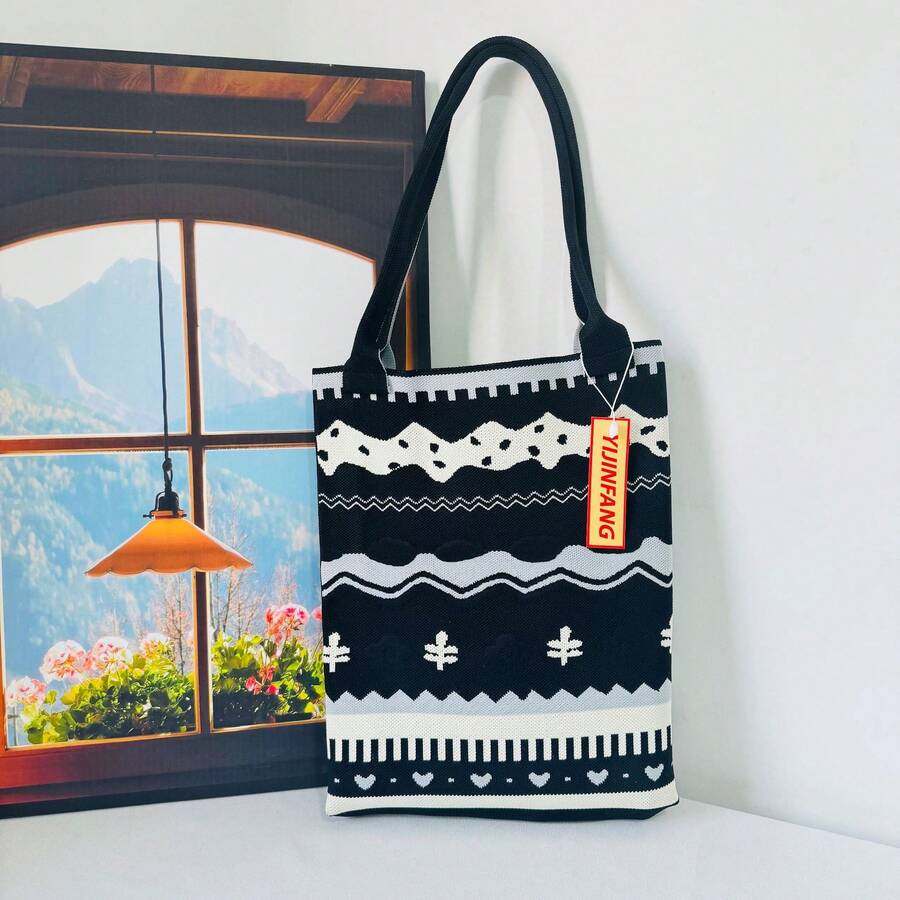 Women Shoulder Bags - 小花黑色 - 查看 1