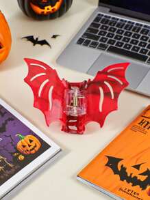 1 Stück neue Acryl Halloween Serie mit schräger Haar Klemme Fledermaus Muster Design, einzigartige und lustige Haarspange geeignet für tägliche Feiertagspartys als Haarzubehör Schönheit Haarklammer