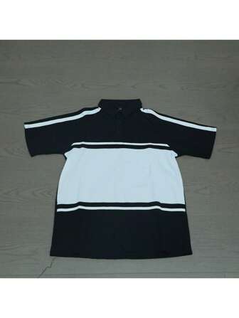 男士夏季休闲 Polo 领短袖衬衫