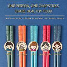 Fiberglass Chopsticks Reusable Chopsticks Dishwasher 5 Pairs 9.4 Inches/24cm Matte Non-Slip Home Hotel Restaurant Dining Tools, Japanese Chop Sticks Sets, Solid Colors - Phong cách hoa anh đào Nhật Bản - Xem 6