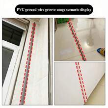 1M X 2CM Self-Adhesive PVC Floor Wire Organizer Tube, Cable Concealer Floor Cord Management - For Hiding Wires, Preventing Tripping, Cable Management | Wire Protector Sleeve | Durable PVC Material