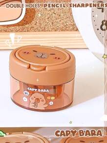 1pc/3pcs/5pcs Cute Capybara Shaped Manual Pencil Sharpener, Random Color & Style, Creative Flip Cover Pencil Sharpener, Cartoon Handheld Pencil Sharpener Suitable For School And Office Use, Suitable For Pencils And Cosmetic Pencils, Compact Pencil Sharpener, Desktop Decor Portable Pencil Trimmer, Student Learning Supplies Gift, Loved By Children, Boys, Girls, School Supplies Back To School